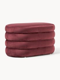 Banquette en velours avec rangement Alto, Velours rouge rouille, larg. 82 x prof. 47 cm