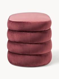 Banquette en velours avec rangement Alto, Velours rouge rouille, larg. 82 x prof. 47 cm