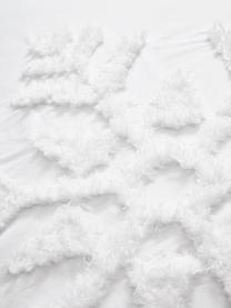 Baumwollperkal-Bettdeckenbezug Vidal mit getuftetem Schneeflocken-Motiv, Webart: Perkal Fadendichte 200 TC, Weiss, B 200 x L 200 cm