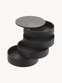 Joyero Tower, Negro, Ø 10 x Al 10 cm