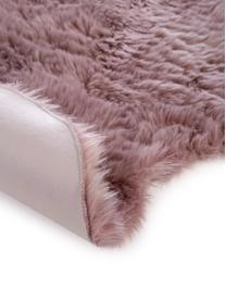 Tapis lisse en fourrure synthétique Elmo, Rose