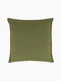 Cojín de pana sofá Lennon, Tapizado: pana (92% poliéster, 8% p, Pana verde oscuro, An 60 x L 60 cm