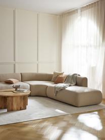 Chaise longue componibile Sofia, Rivestimento: 100% polipropilene Il riv, Struttura: legno di abete, truciolat, Piedini: plastica Il materiale uti, Tessuto beige chiaro, Larg. 159 x Prof. 103 cm, schienale a sinistra