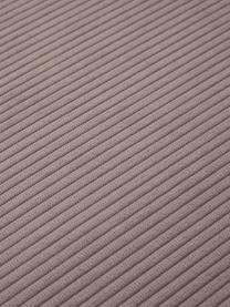 Diván modular de pana Lennon, Tapizado: pana (92% poliéster, 8% p, Estructura: madera de pino maciza, ma, Patas: plástico, Pana gris pardo, An 269 x F 119 cm, respaldo derecho