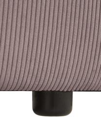 Diván modular de pana Lennon, Tapizado: pana (92% poliéster, 8% p, Estructura: madera de pino maciza, ma, Patas: plástico, Pana gris pardo, An 269 x F 119 cm, respaldo derecho