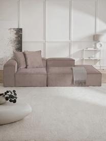 Modulaire chaise longue Lennon van corduroy, Bekleding: corduroy (92% polyester, , Frame: massief grenenhout, multi, Poten: kunststof Dit product is , Corduroy taupe, B 269 x D 119 cm, armleuning links