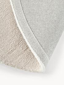 Tappeto rotondo a pelo corto tessuto a mano Ainsley, 60% poliestere certificato GRS
40% lana, Beige chiaro, Ø 120 cm (taglia S)