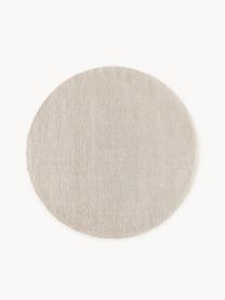 Handgeweven rond laagpolig vloerkleed Ainsley, 60% polyester, GRS-gecertificeerd
40% wol, Lichtbeige, Ø 120 cm (maat S)