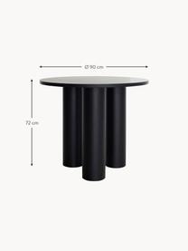 Mesa redonda Colette, Ø 90 cm, Tablero de fibras de densidad media (MDF) chapado en madera de nogal pintado

Este producto está hecho de madera de origen sostenible y con certificación FSC®., Negro, Ø 90 cm