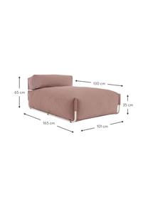 Sacco letto da esterno Square, Rivestimento: poliestere, polipropilene, Struttura: alluminio laccato, Rosa, Larg. 101 x Prof. 165 cm