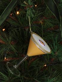 Ozdoba na vánoční stromeček Cocktail Glass, Sklo, Transparentní, okrová, Š 8 cm, V 11 cm