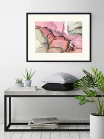 Gerahmter Digitaldruck Abstract Art I, Bild: Digitaldruck auf Papier, , Rahmen: Holz, lackiert, Front: Plexiglas, Bunt, B 83 x H 63 cm