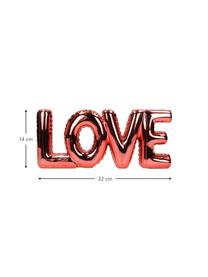 Decoratief object Love, Polyresin, Glanzend rood, B 32 x H 14 cm