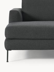 Ecksofa Cucita (4-Sitzer), Bezug: Webstoff (100% Polyester), Gestell: Massives Kiefernholz, Füße: Metall, lackiert Dieses P, Webstoff Anthrazit, B 302 x T 163 cm, Eckteil rechts