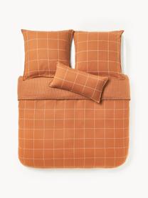 Flanell-Bettdeckenbezug Noelle, Webart: Flanell, Orange, Weiss, B 200 x L 200 cm