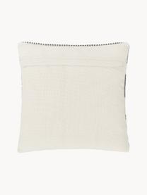 Housse de coussin 45x45 Lines, 100% polyester recyclé, certifié GRS (Global Recycled Standard), Noir, blanc, larg. 45 x long. 45 cm