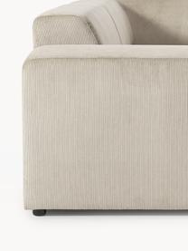 XL-Wohnlandschaft Melva aus Cord, Bezug: Cord (92 % Polyester, 8 %, Gestell: Massives Kiefernholz, Spe, Füße: Kunststoff Dieses Produkt, Cord Hellbeige, B 458 x T 220 cm, Eckteil links