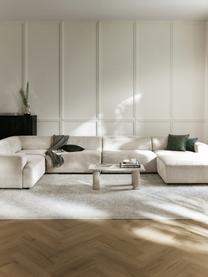 Salon lounge XL en velours côtelé Melva, Velours côtelé beige, larg. 458 x prof. 220 cm, dossier à droite
