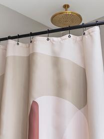 Duschvorhang Gallery mit abstraktem Muster, Polyester, Beige, Rosa, Grau, B 150 x L 200 cm
