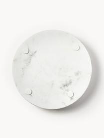 Rundes Deko-Tablett Venice aus Marmor, Marmor, Weiss, marmoriert, Ø 25 cm
