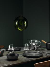 Dinerbord Nordic Kitchen van keramiek in mat zwart, 4 stuks, Keramiek, Mat zwart, Ø 25 cm