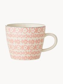 Tazas de café Cécile, 3 uds., Cerámica de gres, Tonos beige y rosas, Ø 10 x Al 8 cm, 300 ml