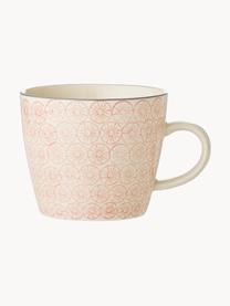 Tazas de café Cécile, 3 uds., Cerámica de gres, Tonos beige y rosas, Ø 10 x Al 8 cm, 300 ml