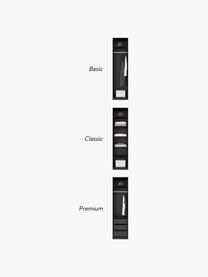 Modulaire draaideurkast Leon, 50 cm breed, diverse varianten, Frame: met melamine beklede spaa, Zwart, Klassiek interieur, B 50 x H 200 cm