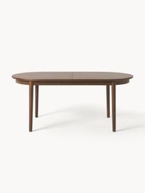 Ausziehbarer Esstisch Calary, Tischplatte: Spannplatte, Birkensperrh, Beine: Eichenholz, Holz, dunkelbraun lackiert, B 180/230 x T 92 cm