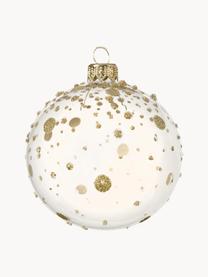 Bolas de Navidad Golden Spots, 6 uds., Transparente, dorado, Ø 8 cm