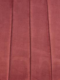 Sedia imbottita in tessuto rosso corallo Eva, Rivestimento: velluto di poliestere Con, Gambe: metallo verniciato, Rosso corallo, Larg. 54 x Prof. 47 cm