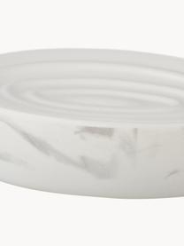 Porte-savon en céramique Daro, Céramique, Blanc, marbré, larg. 13 x haut. 3 cm