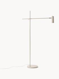 Leeslamp Cassandra, Lampenkap: gepoedercoat metaal, Lampvoet: gepoedercoat metaal, Beige, H 152 cm