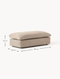 XL-Hocker Felix, Bezug: 100 % Polyester Der strap, Gestell: Massives Kiefern- und Fic, Füße: Kunststoff Dieses Produkt, Webstoff Beige, B 140 x T 60 cm