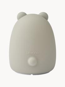 Veilleuse LED Winston, Silicone, Gris clair, Ø 11 x haut. 14 cm