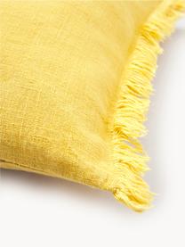 Housse de coussin en lin avec franges Luana, 100 % pur lin

Le lin est naturellement doté d'un toucher plutôt rugueux et d'un aspect froissé
Sa résistance élevée au accrocs lui confère robustesse et longévité, Jaune citron, larg. 30 x long. 50 cm