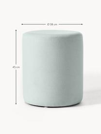 Hocker Daisy, Bezug: 100% Polyester Der hochwe, Rahmen: Sperrholz, Webstoff Mintgrün, Ø 38 x H 45 cm