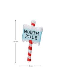 Décoration lumineuse LED North Pole haut. 93 cm, avec prise secteur, Plastique, Rouge, bleu, blanc, larg. 35 x haut. 93 cm