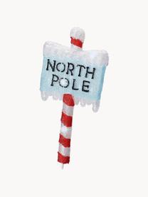 Décoration lumineuse LED North Pole haut. 93 cm, avec prise secteur, Plastique, Rouge, bleu, blanc, larg. 35 x haut. 93 cm