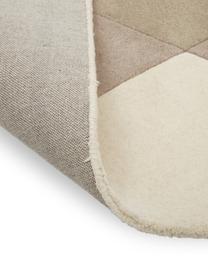 Alfombra artesanal de lana de diseño Freya, Parte superior: 95% lana, 5% viscosa, Reverso: lana Las alfombras de lan, Mostaza, beige, gris, marrón, An 200 x L 300 cm (Tamaño L)