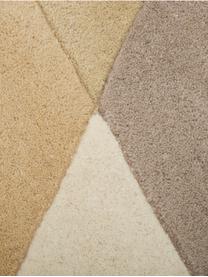 Ručne tuftovaný vlnený koberec Freya, Horčicová, béžová, sivá, hnedá