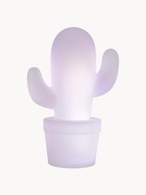 Mobile dimmbare LED-Außentischlampe Cactus, Weiß, Ø 11 x H 33 cm