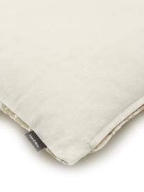 Cuscino con dettagli dorati e imbottitura Quilted, Rivestimento: 100% cotone, Bianco latteo, dorato, Larg. 45 x Lung. 45 cm