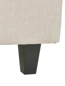 Lit à sommier tapissier beige Premium Eliza, Tissu beige, 140 x 200 cm, indice de fermeté 2