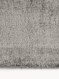 Passatoia in viscosa fatta a mano Jane, Retro: 100% cotone, Grigio, Larg. 80 x Lung. 200 cm