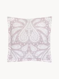 Housse de coussin 45x45 motif paisley Manon, 100 % coton bio, certifié GOTS, Lilas, larg. 45 x long. 45 cm