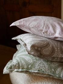 Housse de coussin 45x45 motif paisley Manon, 100 % coton bio, certifié GOTS, Lilas, larg. 45 x long. 45 cm