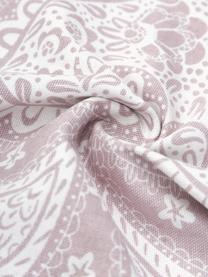 Housse de coussin 45x45 motif paisley Manon, 100 % coton bio, certifié GOTS, Lilas, larg. 45 x long. 45 cm