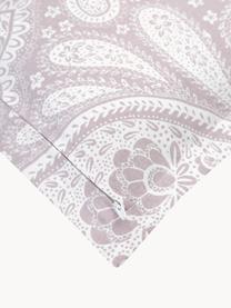 Housse de coussin 45x45 motif paisley Manon, 100 % coton bio, certifié GOTS, Lilas, larg. 45 x long. 45 cm