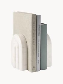 Marmor-Buchstützen Malie, 2 Stück, Marmor, Weiss, marmoriert, B 12 cm x H 16 cm